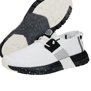 HEYDUDE SIROCCO SPORT MODE SNEAKER WHITE/BLACK MEN'S SIZE 10